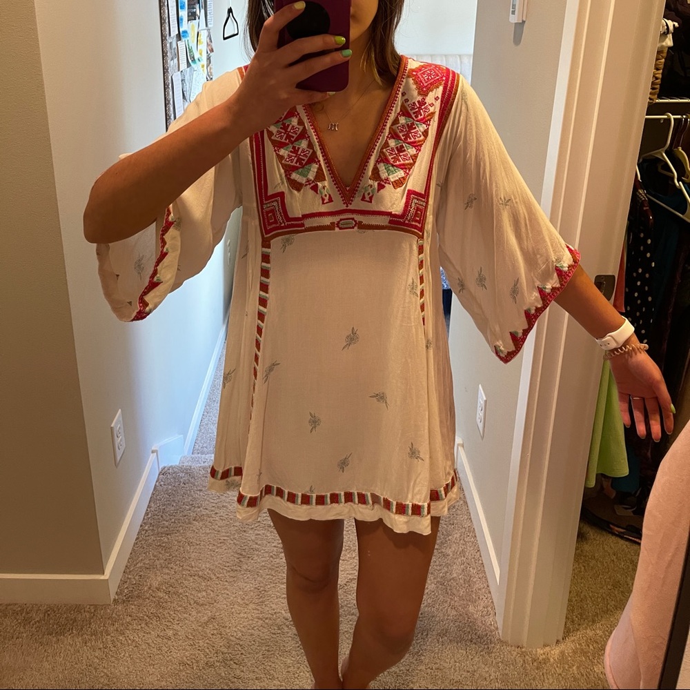 SOLD! Free People Embroidered Mini Dress